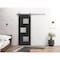 Vdomdoors Sturdy Barn Door 36 x 96in, Sete 6933 Matte Black W/ Frosted Glass, SS 6.6FT Rail Hangers Heavy Set SETE6933BD-S-BLK-3696 - alternate 10